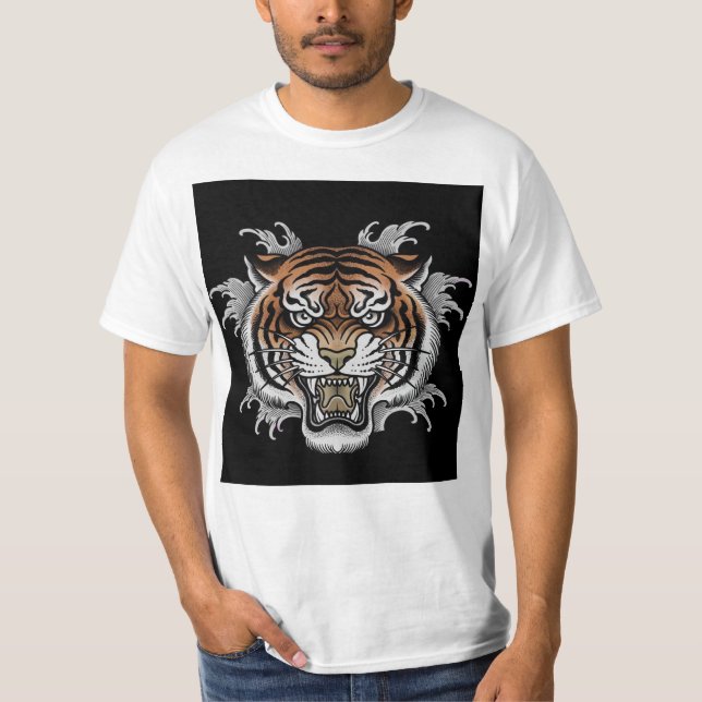 tiger face t shirt (Front)