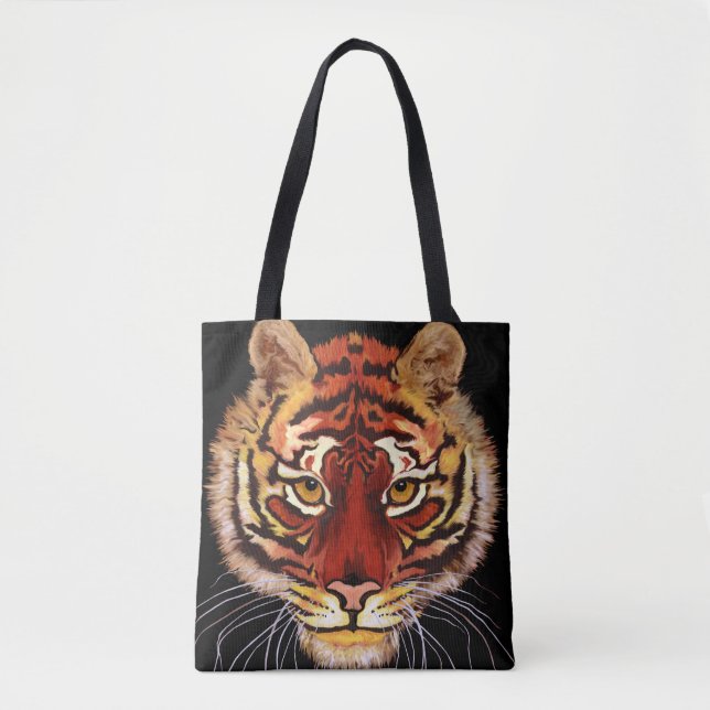 Tiger Face Tote Bag (Front)