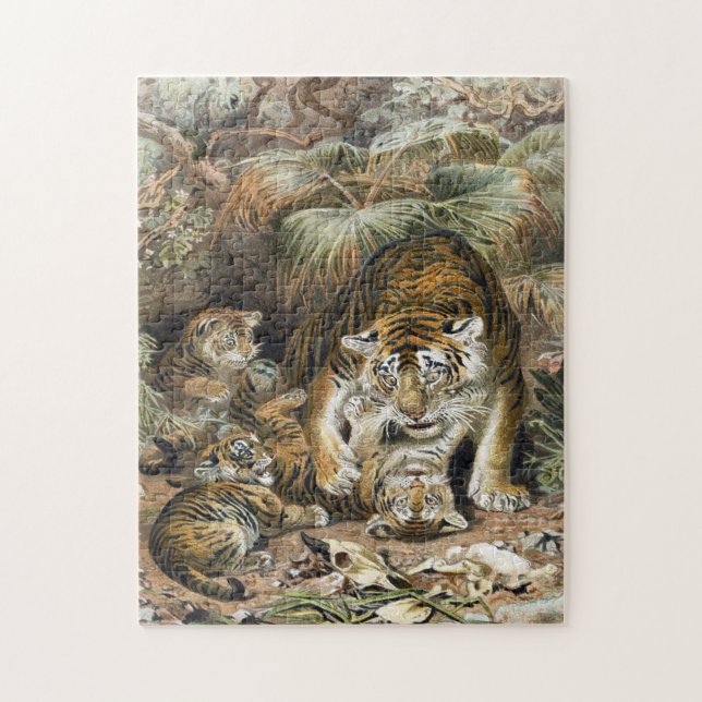 Tiger Family Jigsaw Puzzle (Vertical)