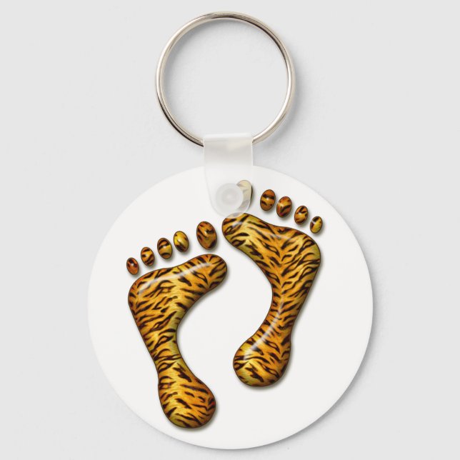 Tiger Feet Keychain (Front)