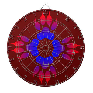 Tiger Feet Print Metal Cage Maroon Dartboard