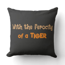 Tiger Ferocity (Animal Energy)- Throw Pillow