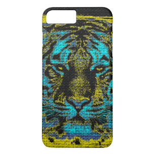 Tiger Fine Art on Burlap Rustic Jute #2 iPhone 8 Plus/7 Plus Case