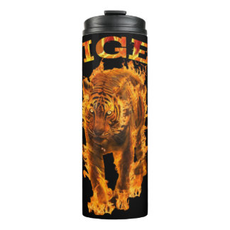 Tiger Fire Flame. Thermal Tumbler