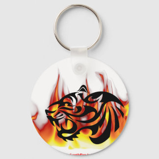Tiger Fire Keychain