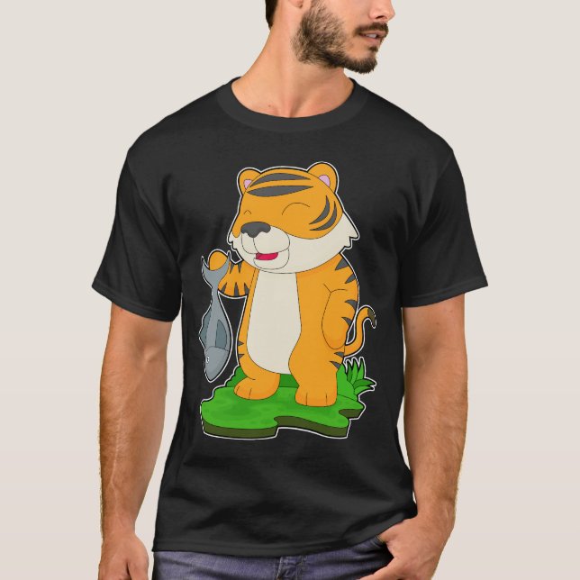 Tiger Fisher Fishing rod Fishing T-Shirt (Front)