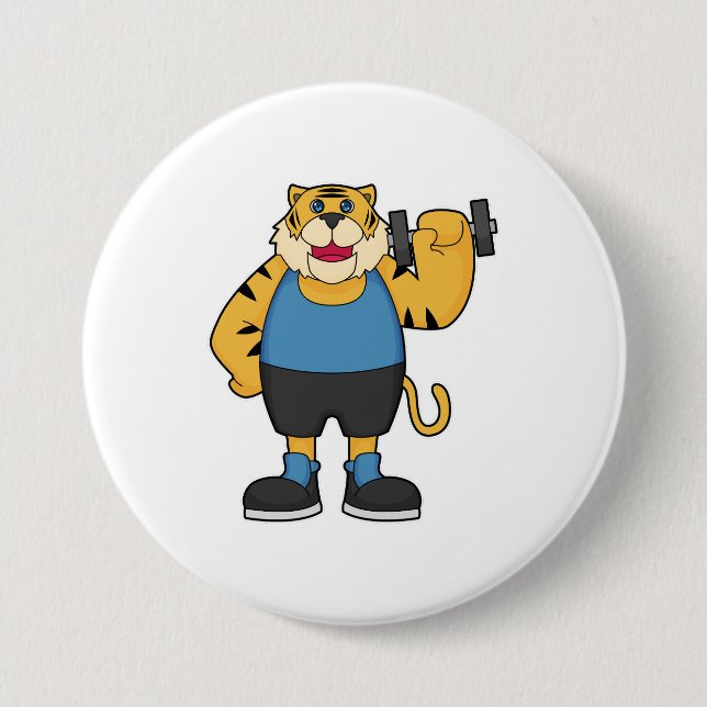 Tiger Fitness Dumbbell 3 Inch Round Button (Front)