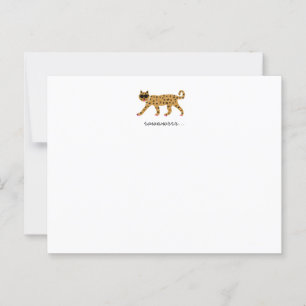 Tiger Flat Notecard Postcard