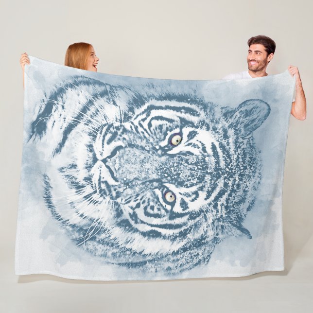 tiger fleece blanket (In Situ)