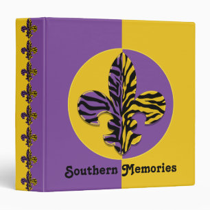 Tiger Fleur de lis Custom Binder