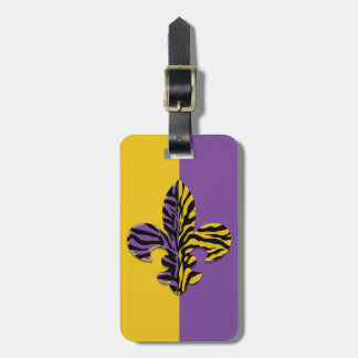 Tiger Fleur de lis Luggage Tag