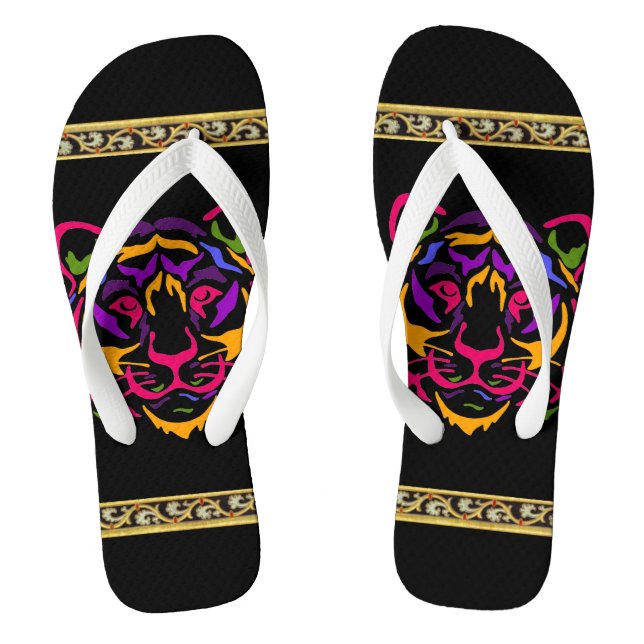 Tiger Flip Flops (Footbed)