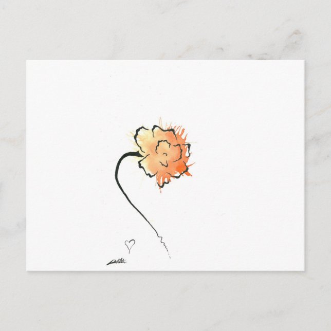 tiger flower postcard (Front)