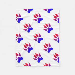 tiger-foot-degrade fleece blanket