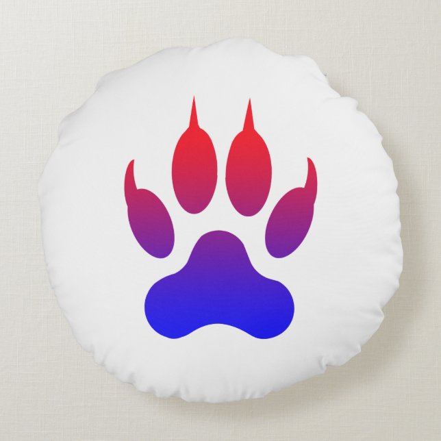 tiger-foot-degrade round pillow (Back)