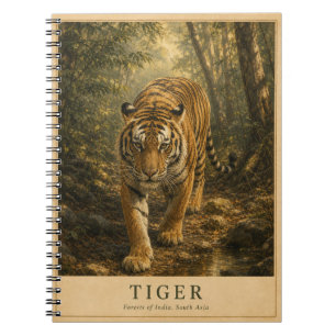 Tiger Forests of India VINTAGE Notebook