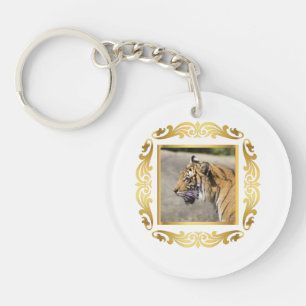 Tiger Framed Keychain