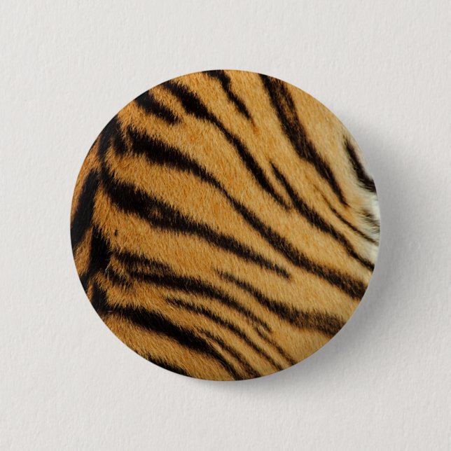 Tiger Fur Stripes 2 Inch Round Button (Front)