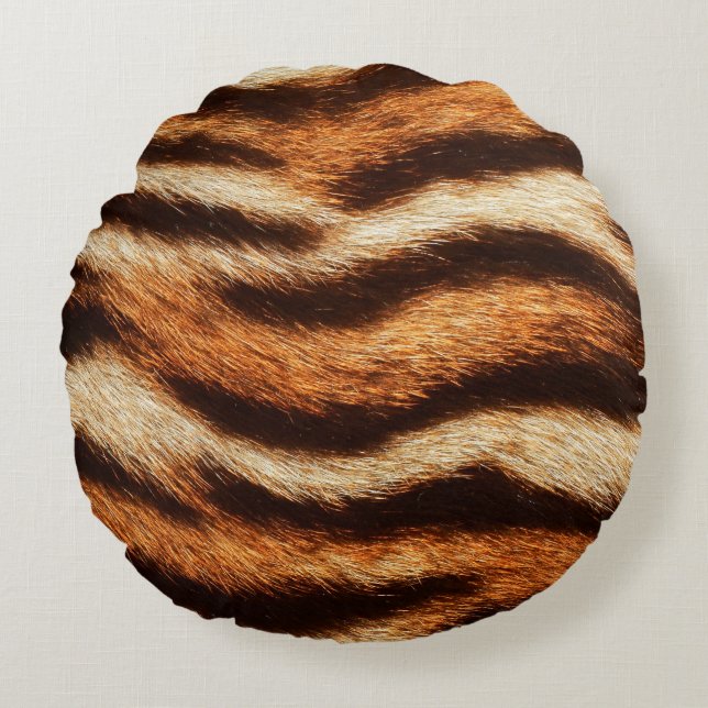 tiger fur texture round pillow (Front)
