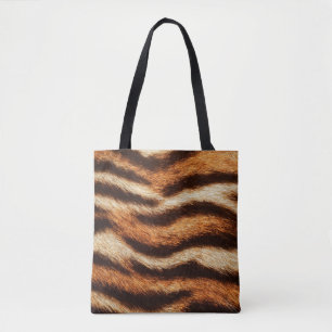 tiger fur texture tote bag