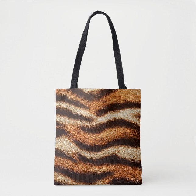 tiger fur texture tote bag (Front)