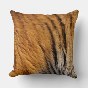 Tiger Fur Wildlife Big Cat Photo-sample Throw Pillow
