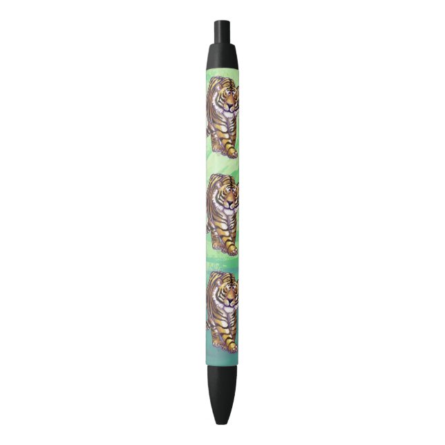 Tiger Gifts & Accessories Black Ink Pen (Front Vertical)
