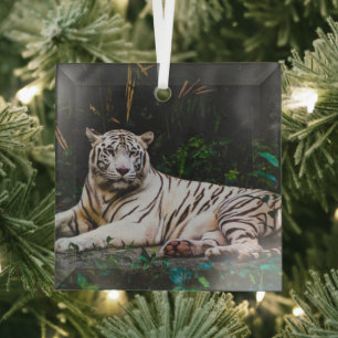 Tiger Glass Ornament