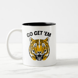 TIGER GO GET 'EM Double Sided Two-Tone COFFEE MUG