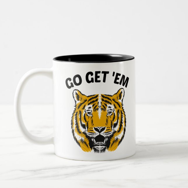 TIGER GO GET 'EM Two-Tone COFFEE MUG (Left)