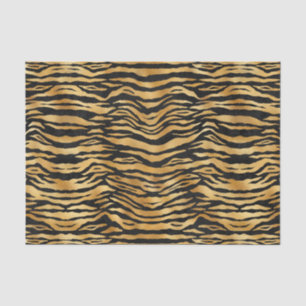 Tiger Gold Black Animal Print Tissue Paper