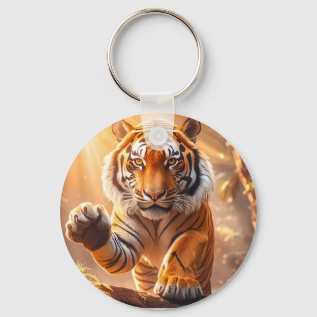Tiger - Golden Tiger Keychain (Front)