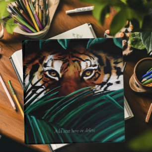 Tiger Green Jungle Leaves Binder