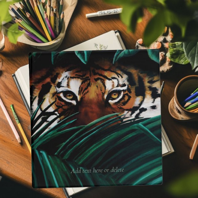 Tiger Green Jungle Leaves Binder (Creator Uploaded)