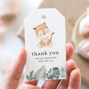 Tiger Greenery Thank You Gift Tags