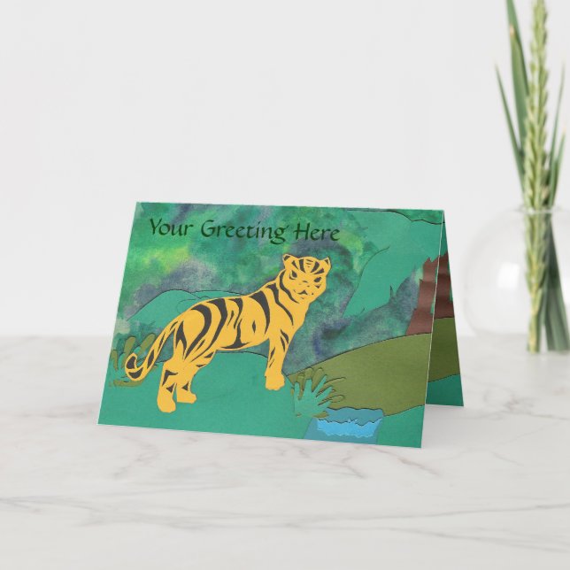 Tiger Greeting Card (Front)