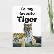 Tiger greeting card
