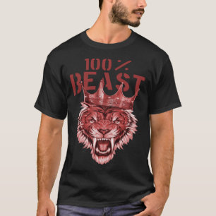 Tiger Head Beast Animal Workout Gym Motivation Fit T-Shirt