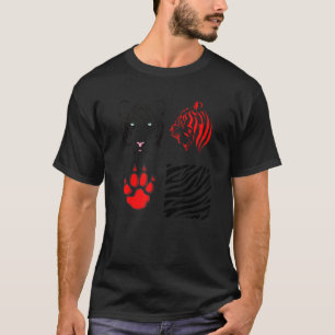 Tiger Head Cricut Red Tiger's Paw With Wild Animal T-Shirt