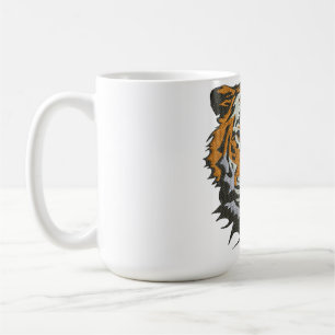 Tiger Head Embroidery Imitation Coffee Mug