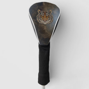 Tiger Head, Face, Leather Look Golf Head Cover