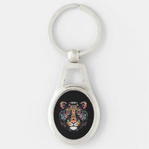 Tiger Head Keychain
