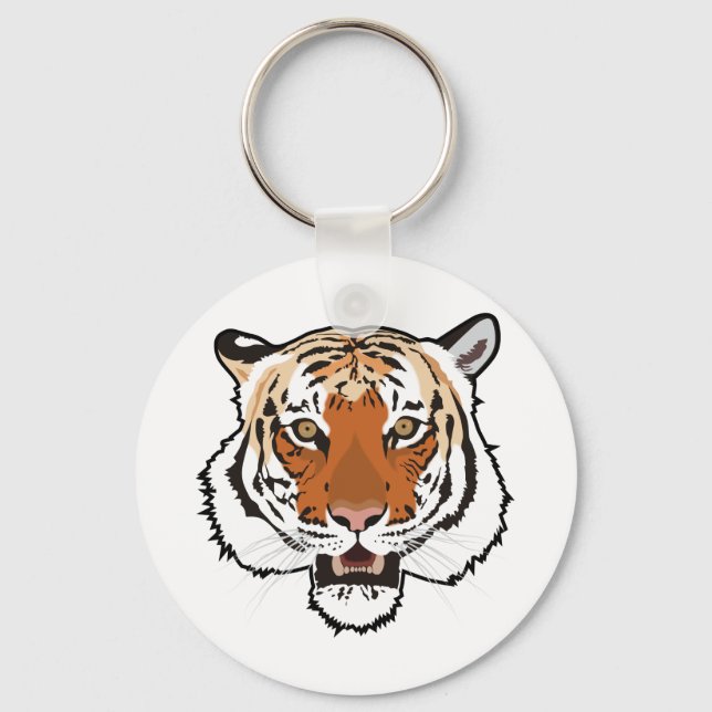 Tiger head keychain (Front)