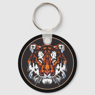 Tiger Head Keychain
