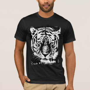 Tiger Head Mens Bella+Canvas Short Sleeve Black T-Shirt