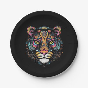 Tiger Head  Paper Plate