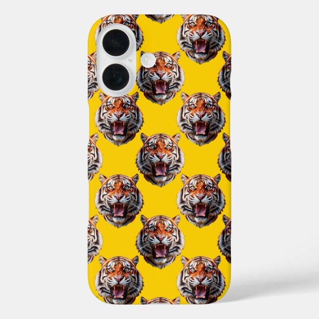 Tiger Head Pattern Design Yellow  Case-Mate iPhone Case (Back)