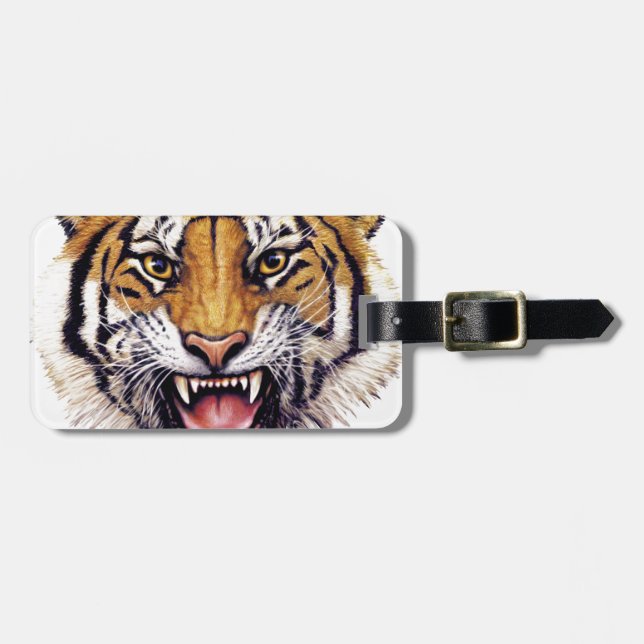 Tiger Head snarling.jpg Luggage Tag (Front Horizontal)