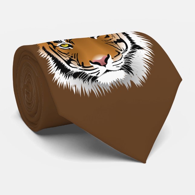 Tiger Head Tie (Rolled)