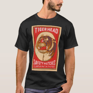 Tiger Head Vintage Indian Matchbox Art T-Shirt